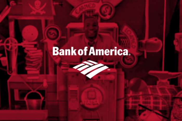 Promotional image for Bank of America’s award-winning “Morris Code” campaign. A smiling student character named Morris sits among colorful, whimsical props with financial symbols, overlaid with the Bank of America logo in bold white. Portfolio work by senior copywriter Paul Baker, who scripted key sections of the interactive campaign that taught college students about personal finance in a savvy, relatable way.